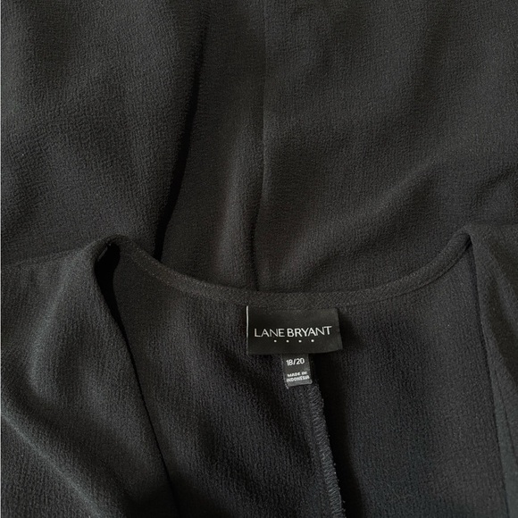 EUC Lane Bryant Black A-Line Midi Dress 18/22 Belt Formal Sleeveless - Picture 5 of 5